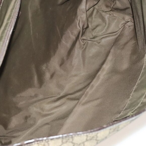 GUCCI GG Supreme Shoulder Bag PVC Beige Silver - Picture 10 of 16